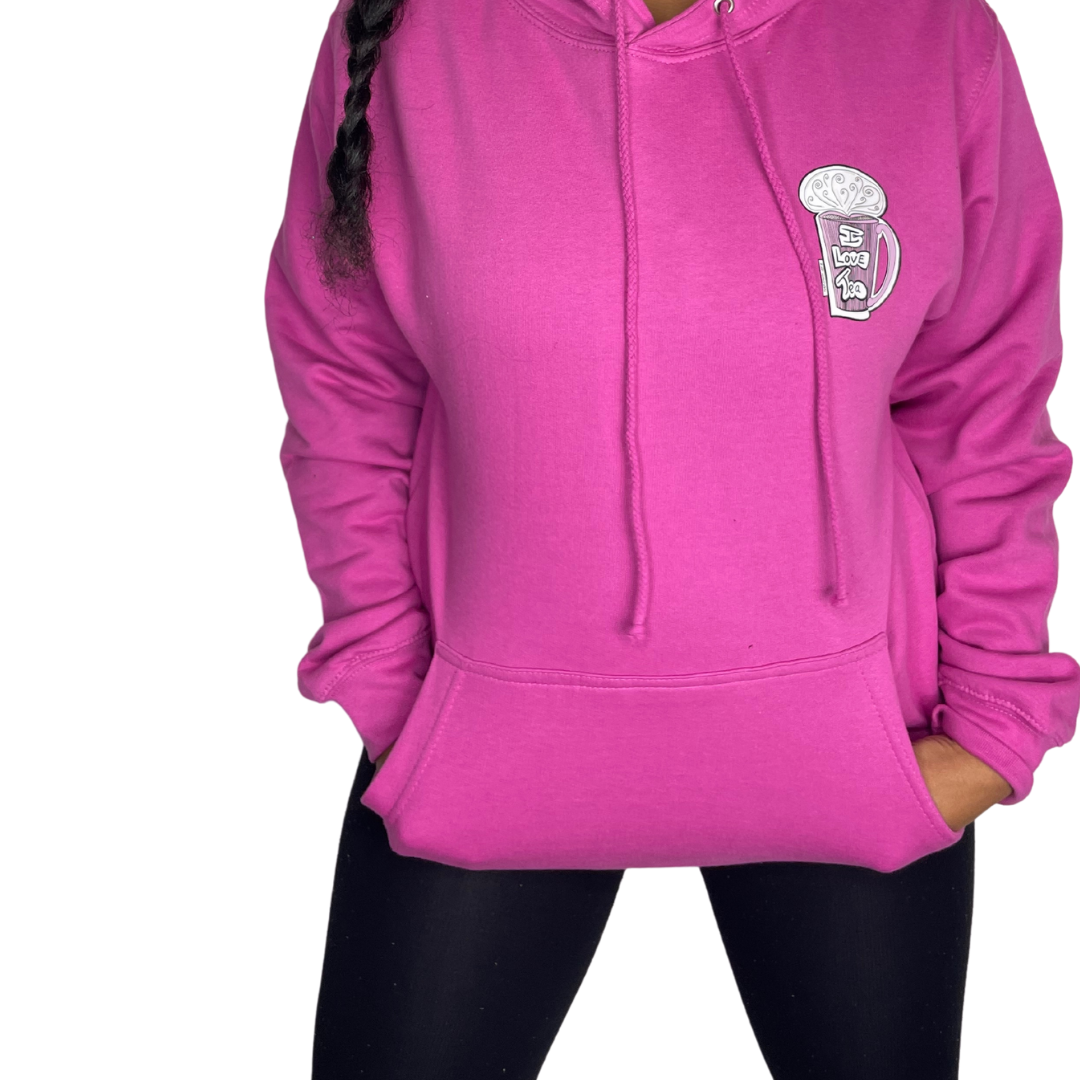 I love tea mug hot pink Hoody