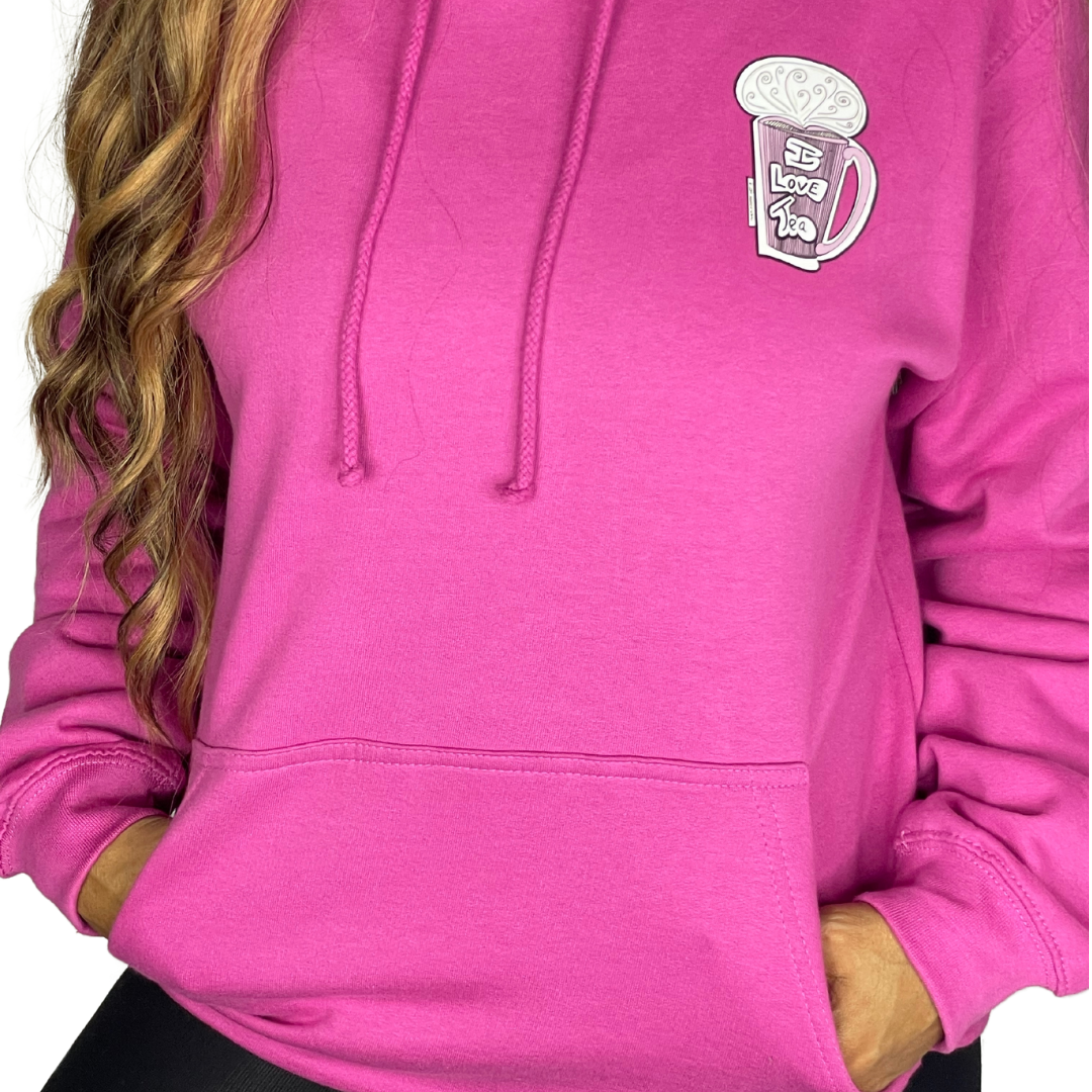 I love tea mug hot pink Hoody