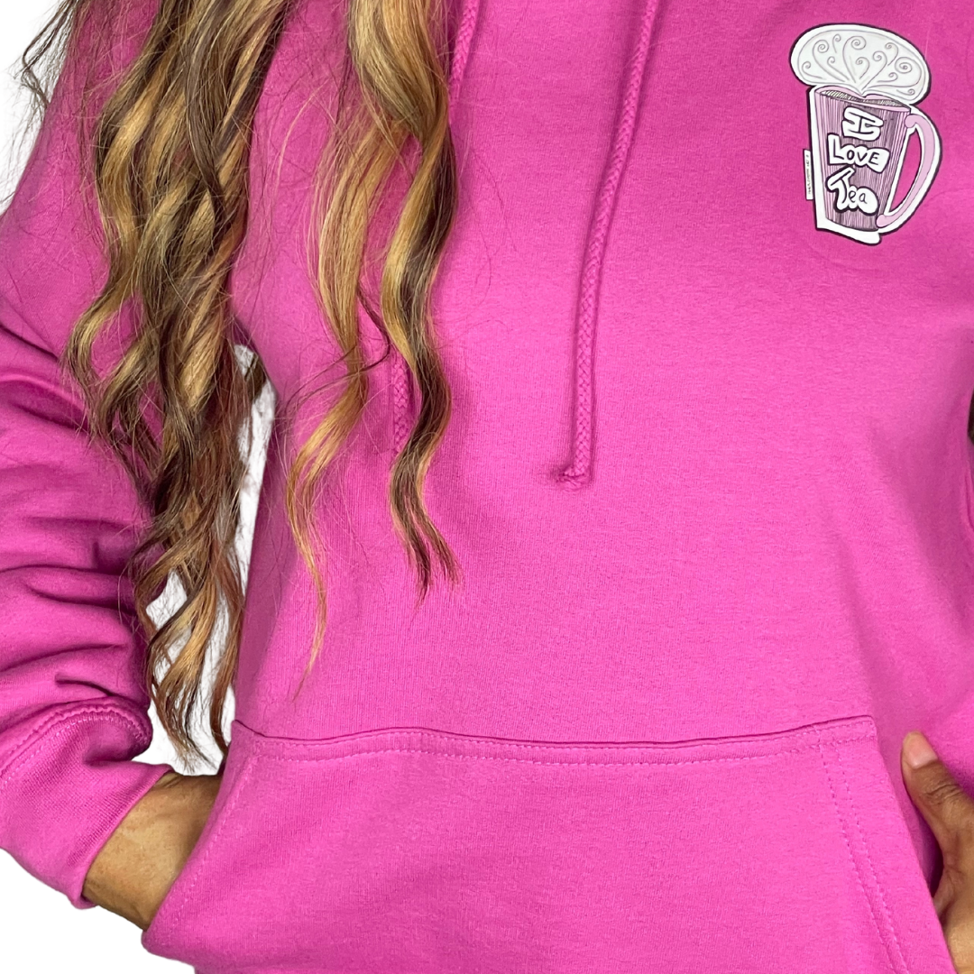 I love tea mug hot pink Hoody