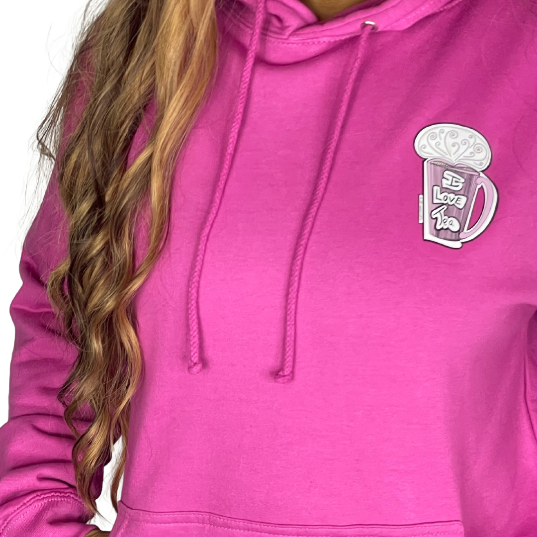 I love tea mug hot pink Hoody