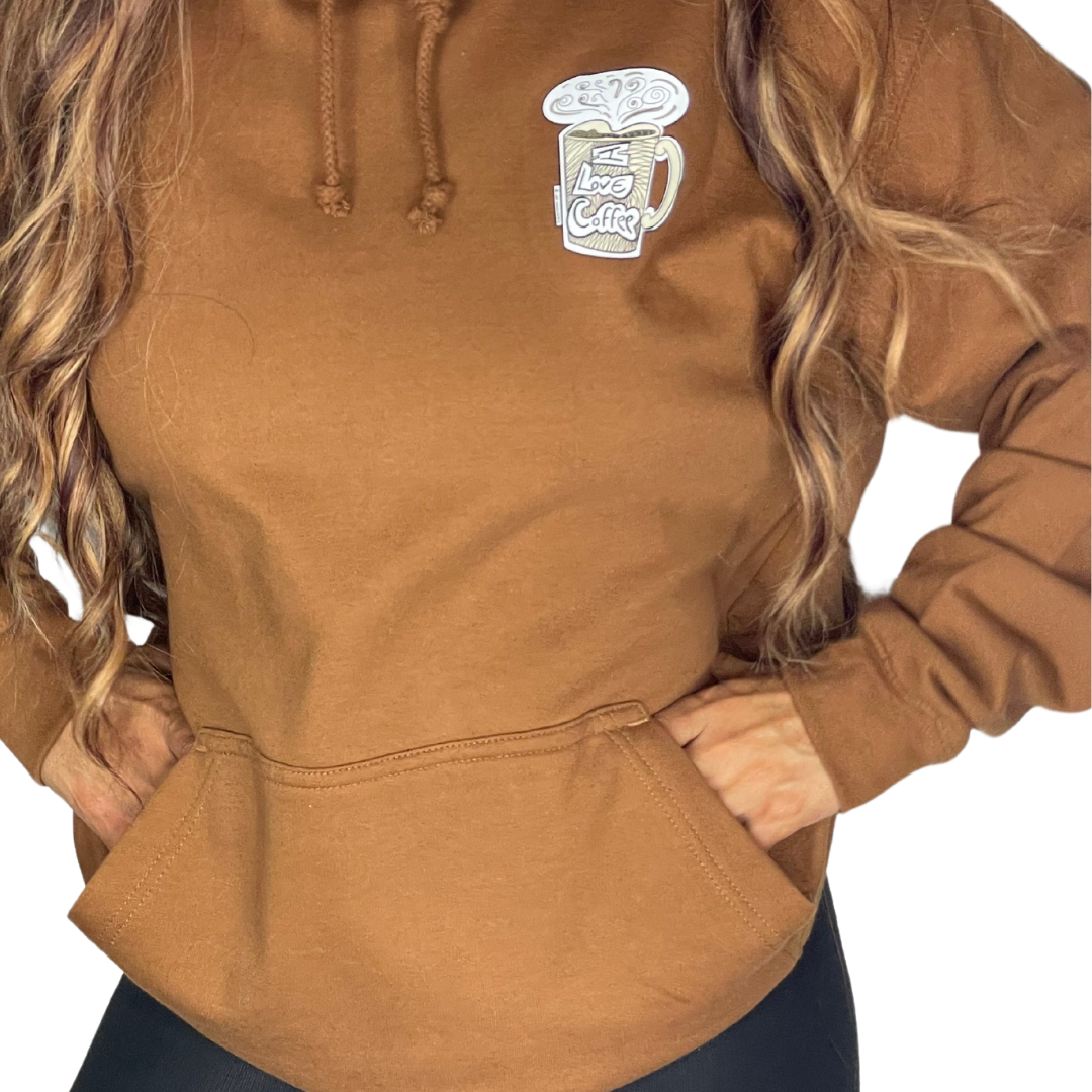 I Llove Coffee Mug Brown hoody
