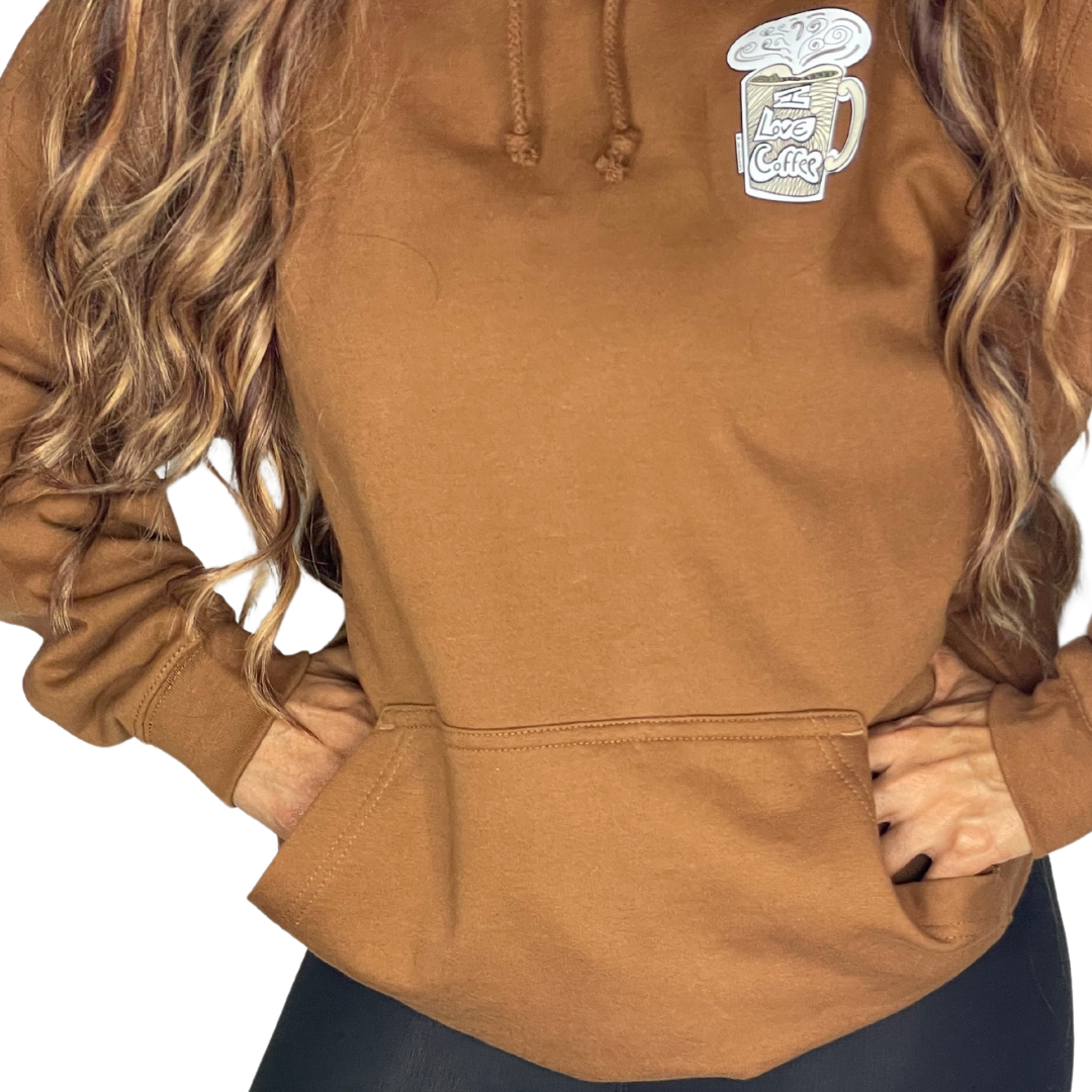I Llove Coffee Mug Brown hoody