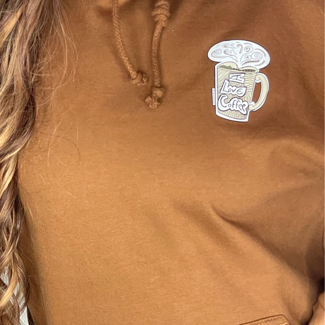 I Llove Coffee Mug Brown hoody