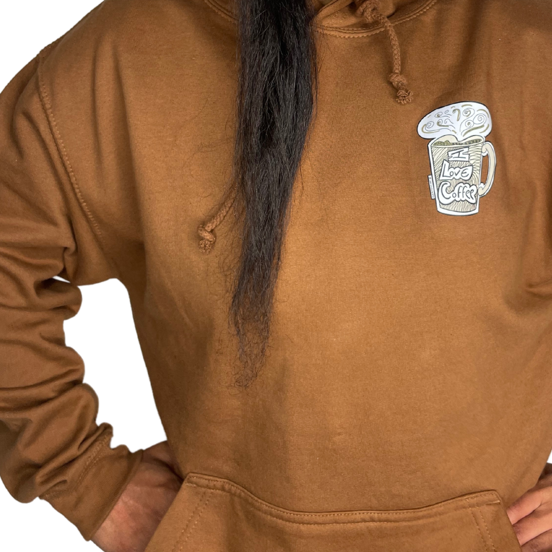 I Llove Coffee Mug Brown hoody