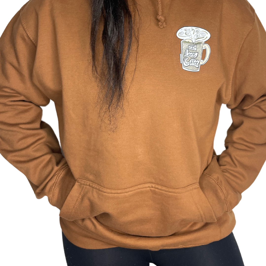 I Llove Coffee Mug Brown hoody