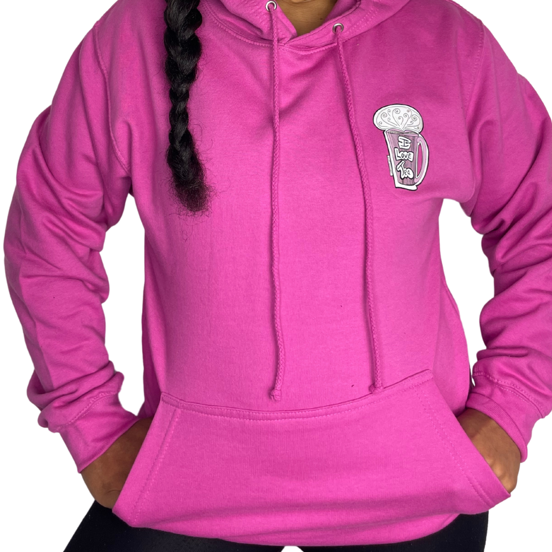 I love tea mug hot pink Hoody