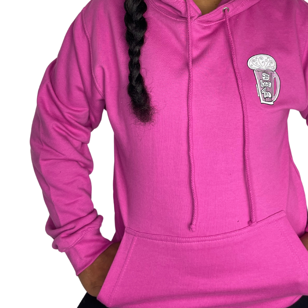 I love tea mug hot pink Hoody