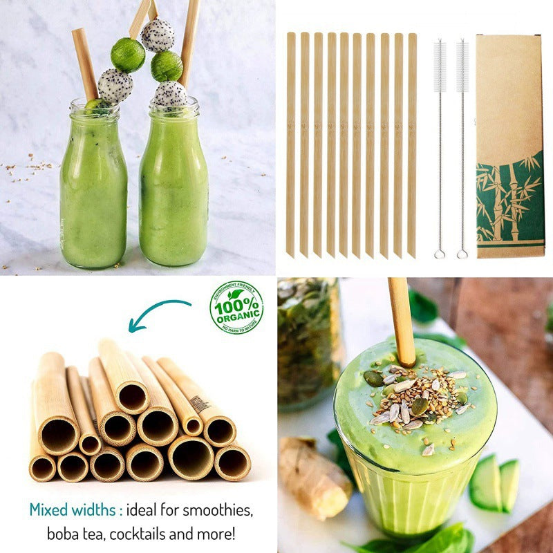 Pretty Natural Bamboo Straw - set of 10