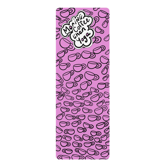 Morning Coffee Then Yoga Rubber Yoga Mat