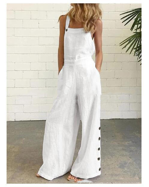 Retro wide Leg Pocket  jumpsuit