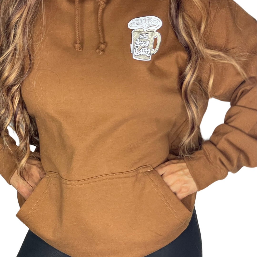 I Llove Coffee Mug  Brown  hoody