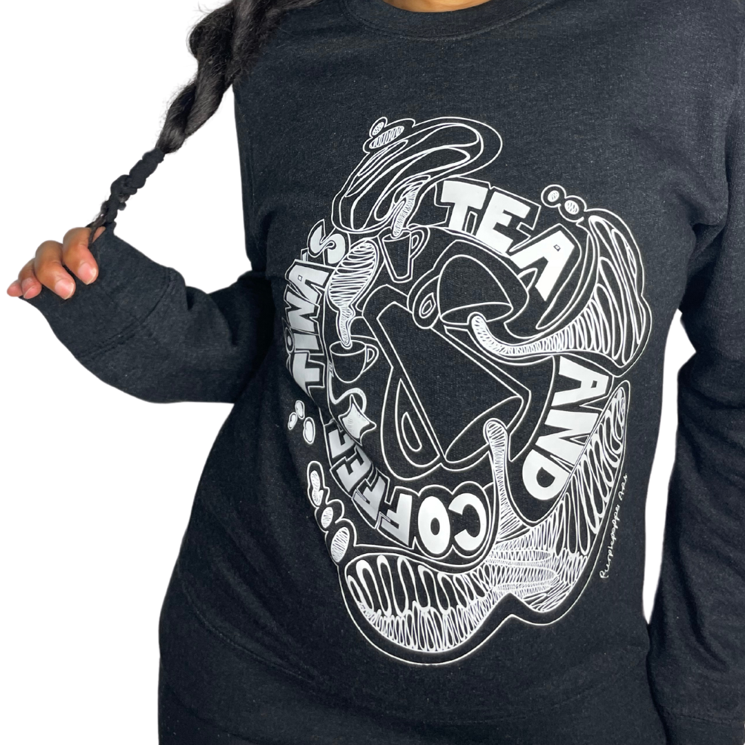 Tinas tea and coffee black sweatshirt