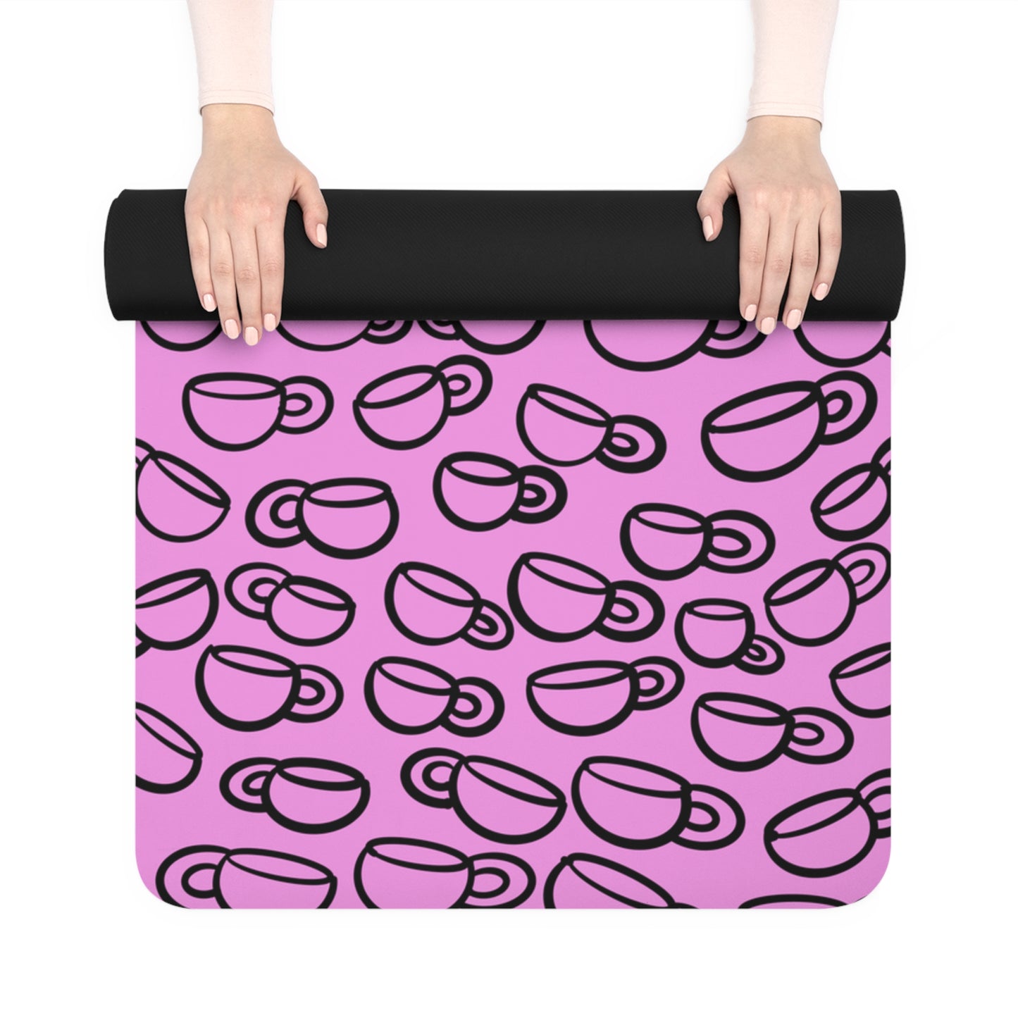 Morning Coffee Then Yoga Rubber Yoga Mat