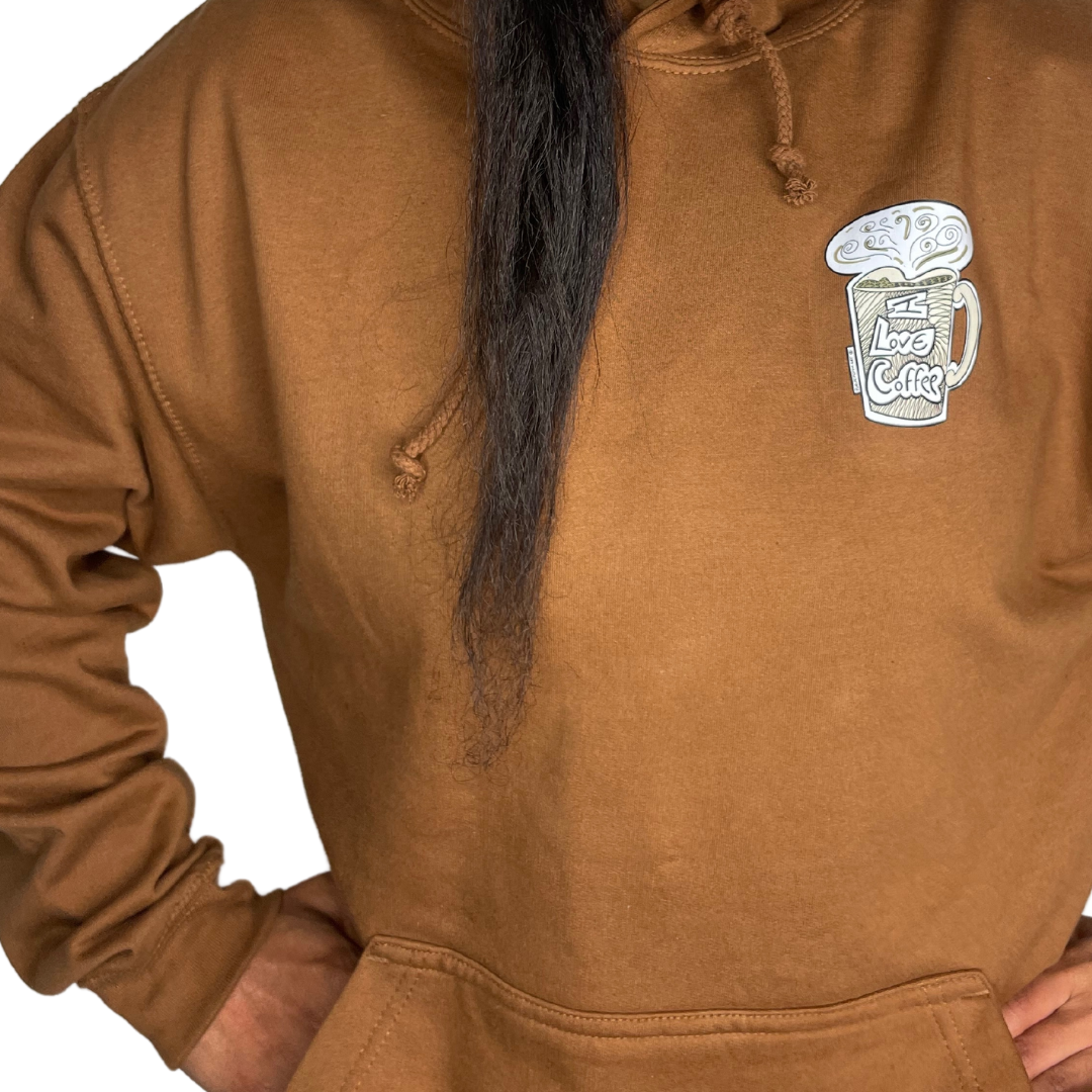 I Llove Coffee Mug  Brown  hoody