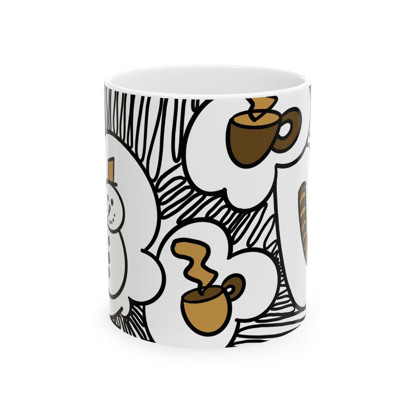 Coffee Cups and Cozy Clouds Mug | Ceramic Coffee Mug