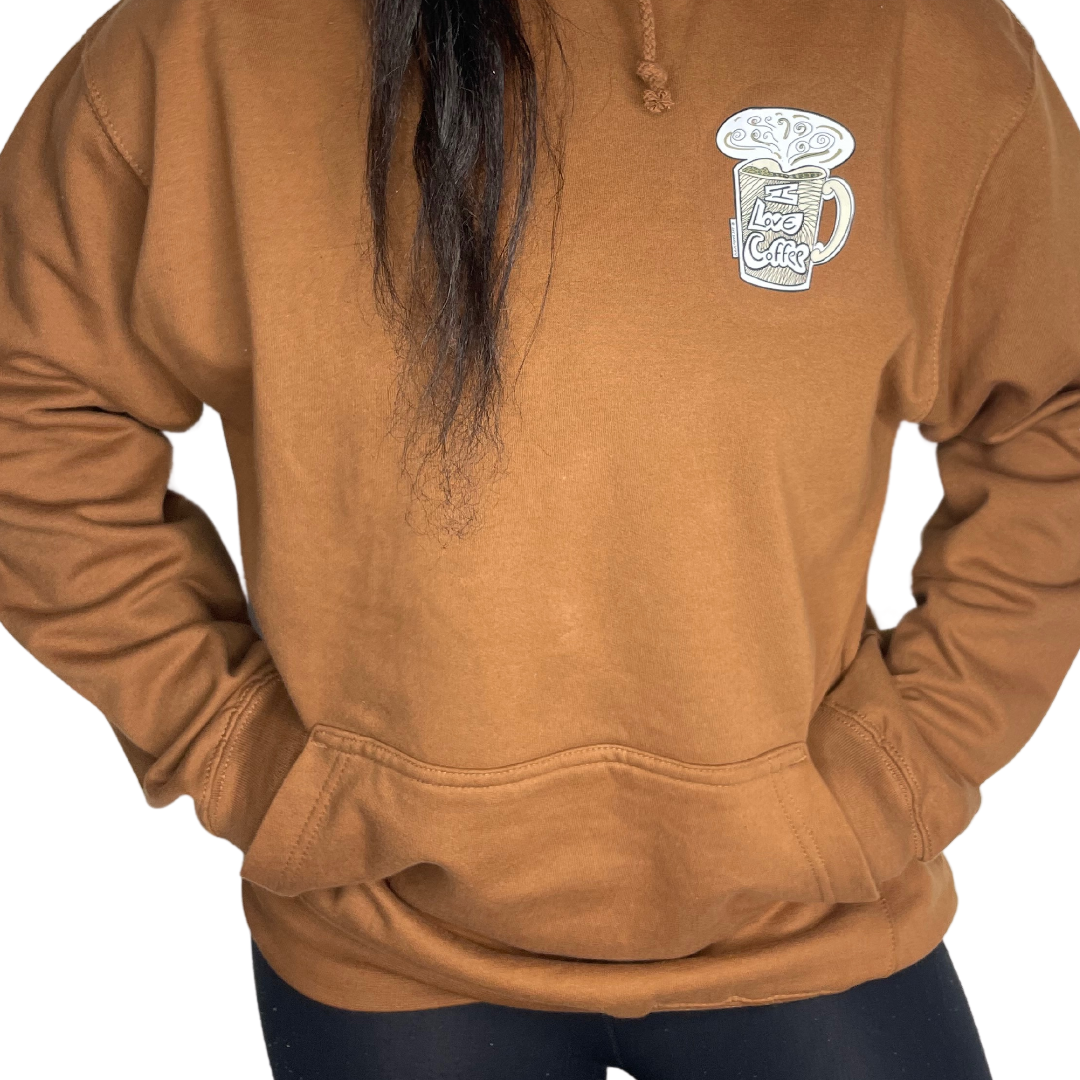 I Llove Coffee Mug  Brown  hoody