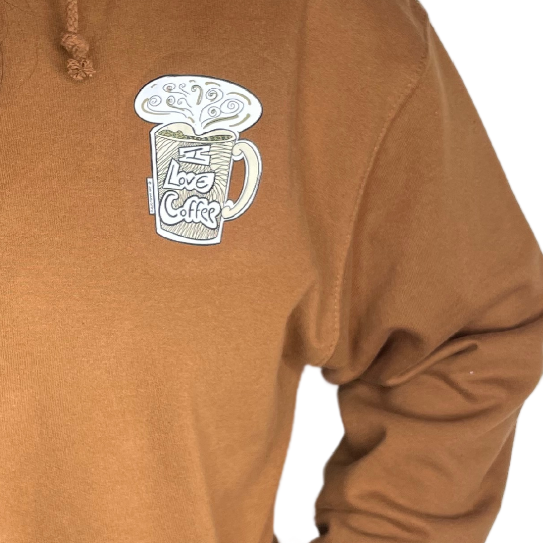 I Llove Coffee Mug  Brown  hoody