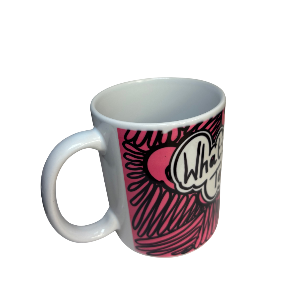 What's the tea? pumpkin mug pink