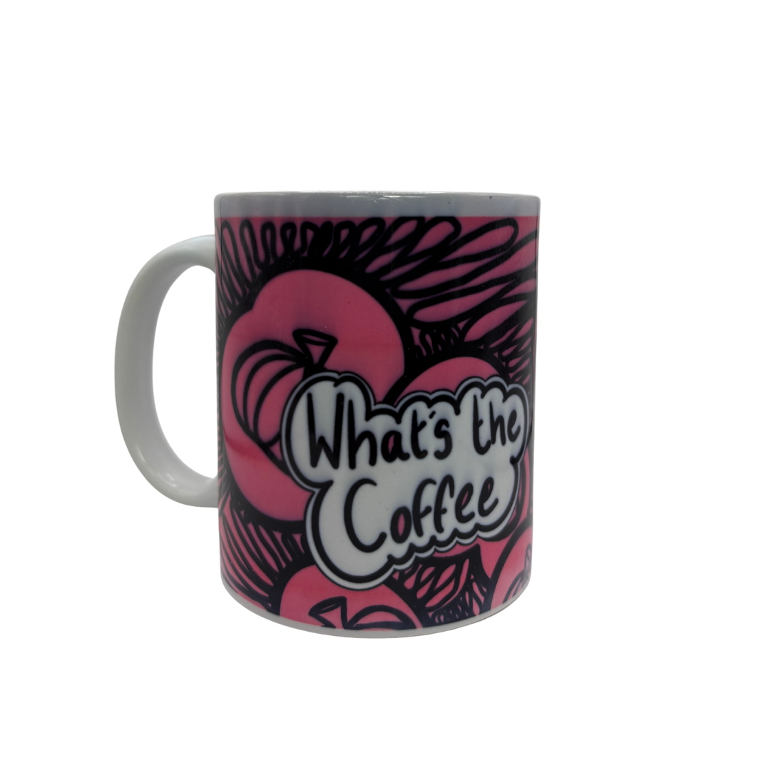 Whats the Coffee? Pumpkin mug pink