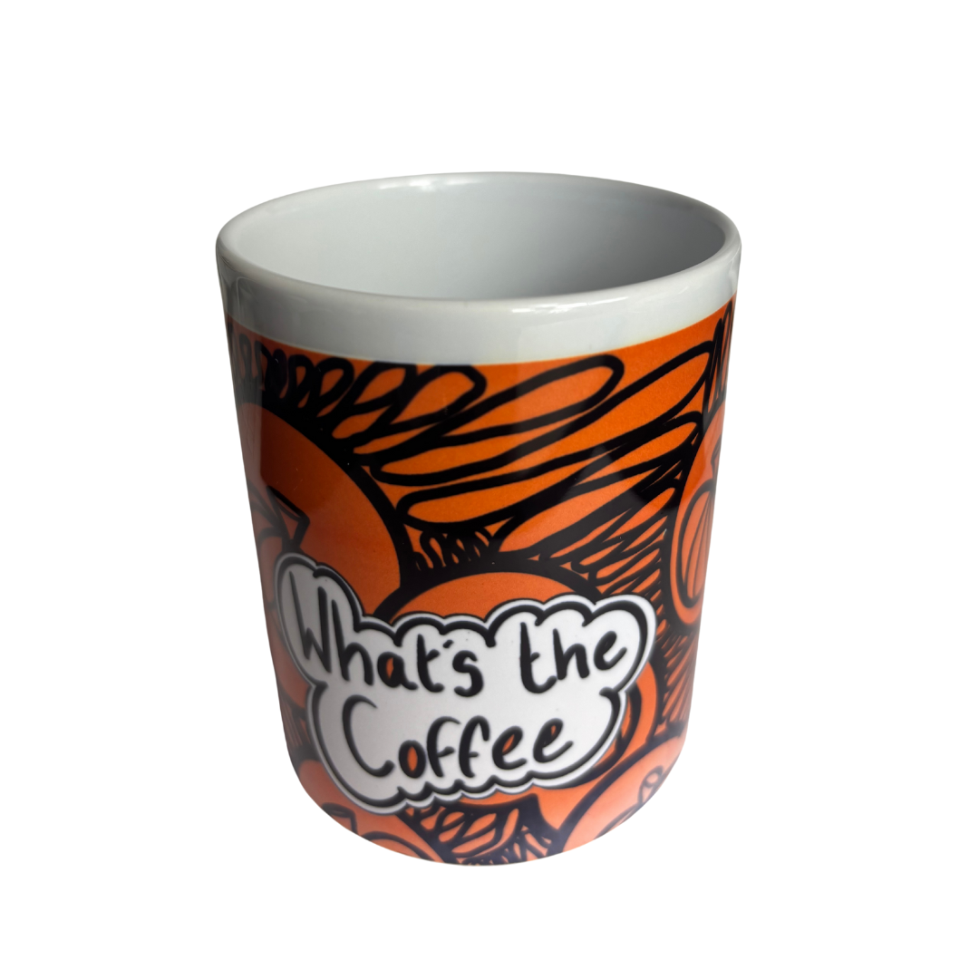 Whats the coffee Pumpkin mug Orange