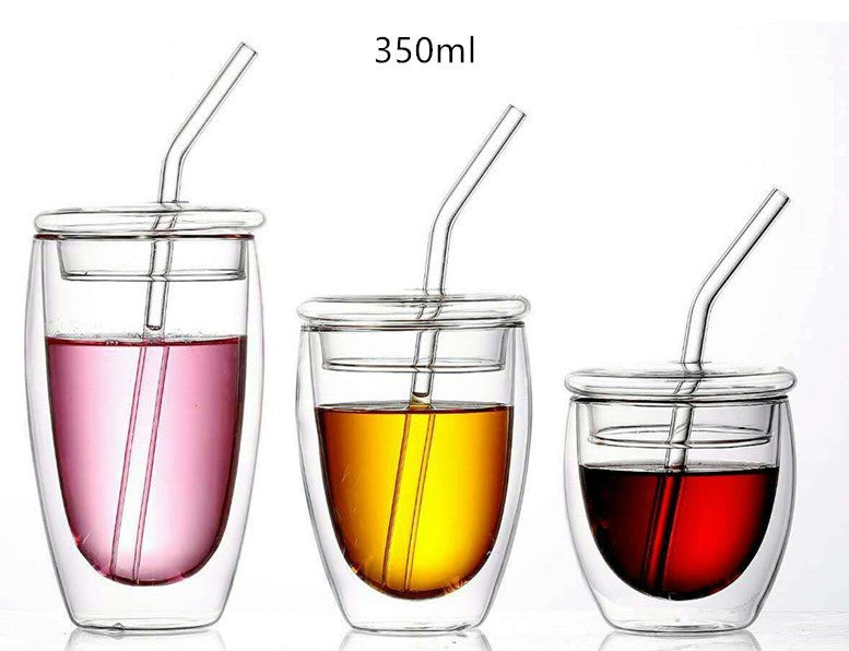Pretty Double Wall Glass Cup