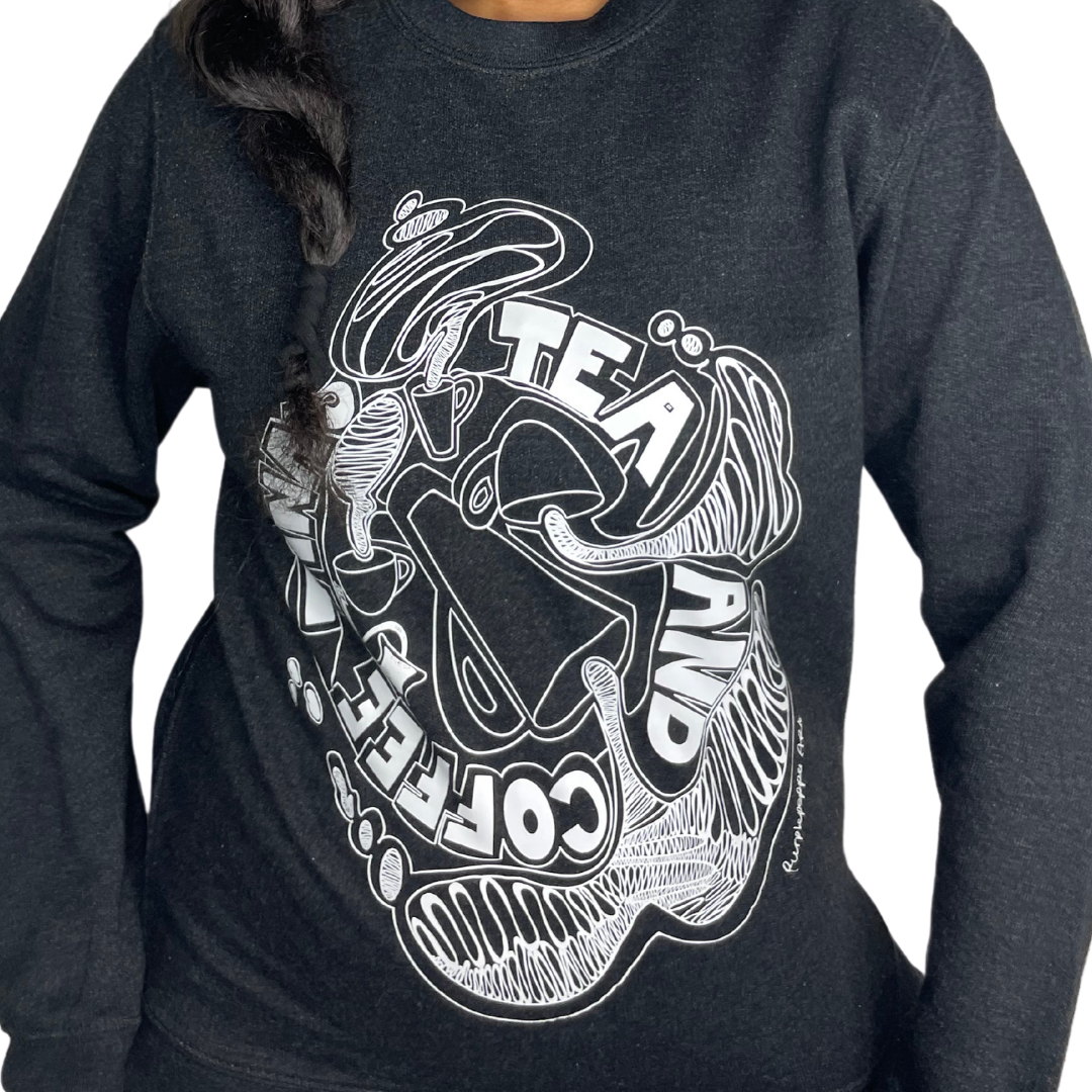 Tinas tea and coffee black sweatshirt