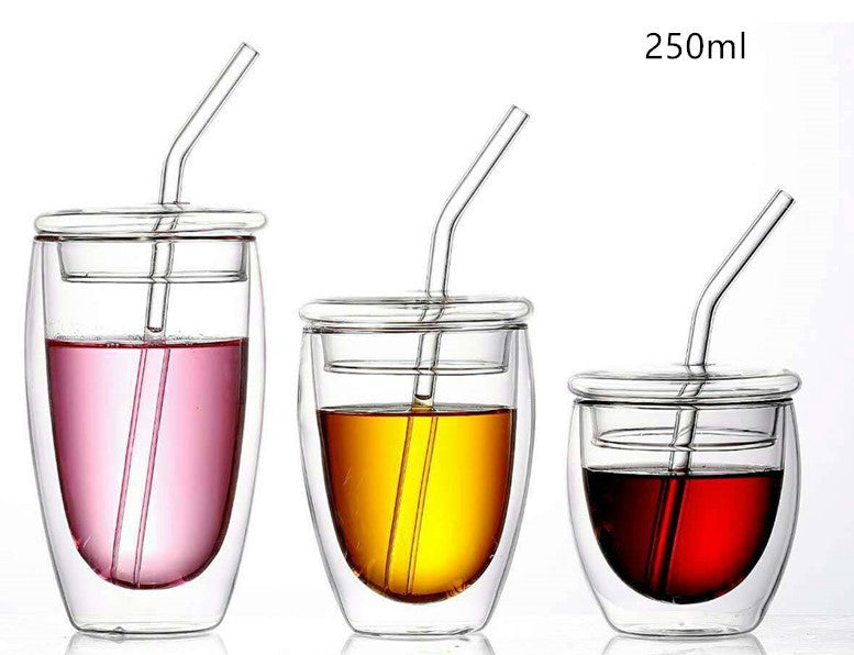 Pretty Double Wall Glass Cup