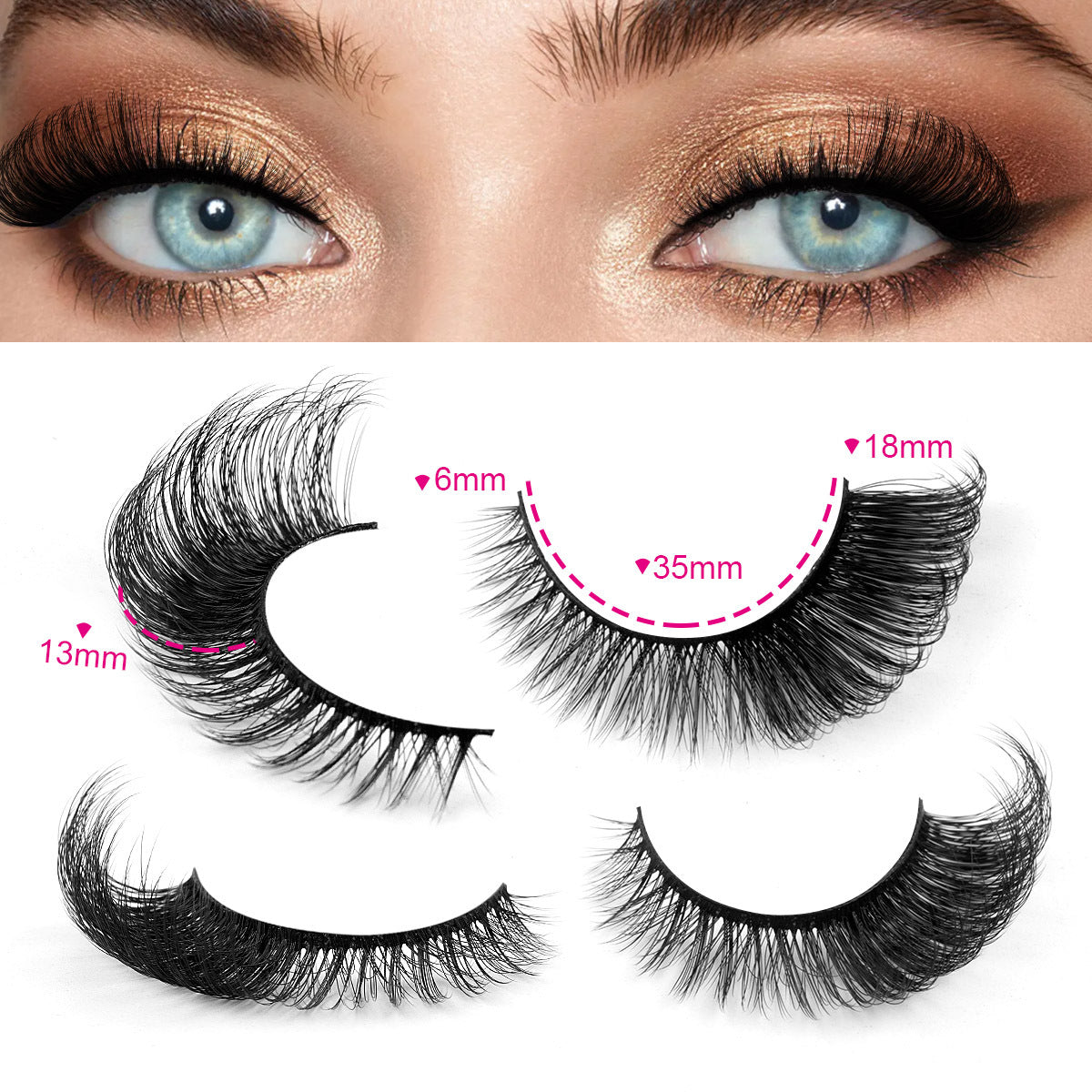 7 Pairs Flying Fox False Eyelashes