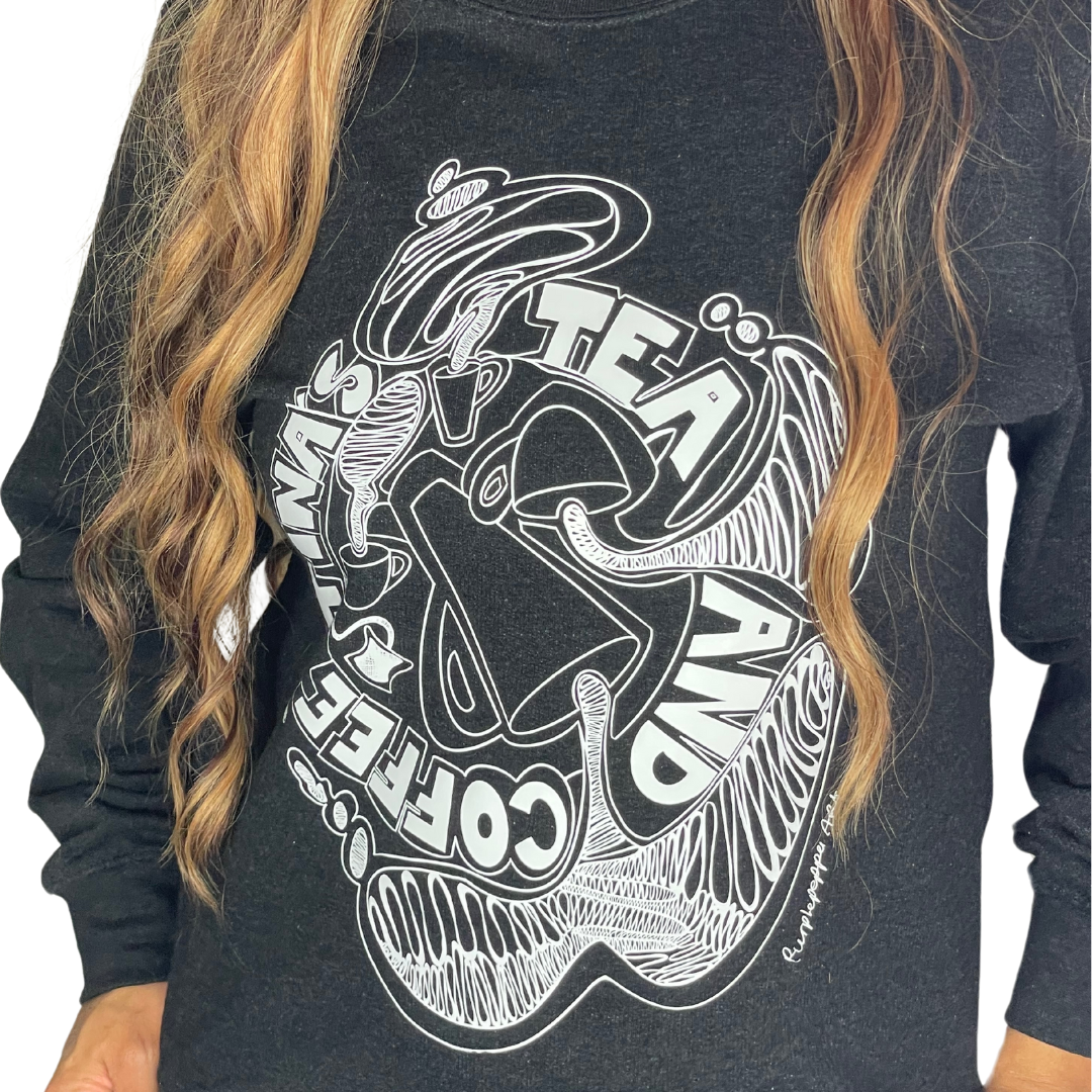 Tinas tea and coffee black sweatshirt