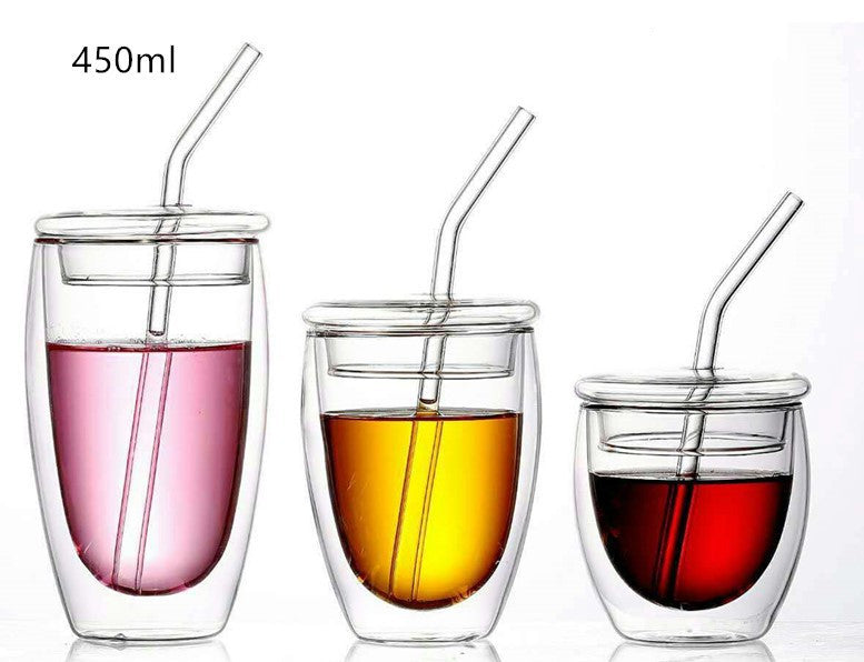 Pretty Double Wall Glass Cup