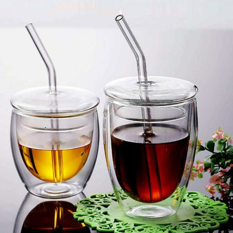 Pretty Double Wall Glass Cup