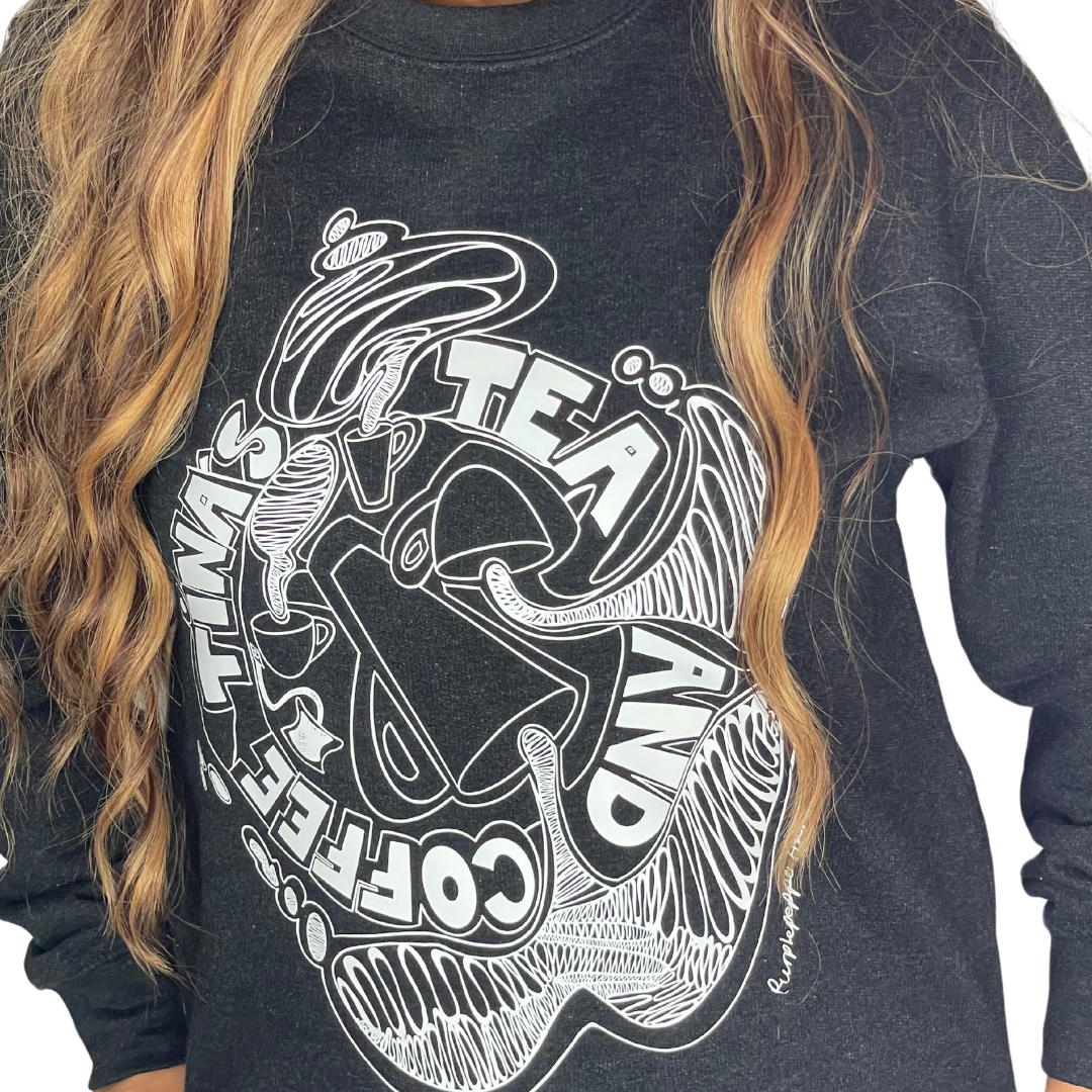 Tinas tea and coffee black sweatshirt